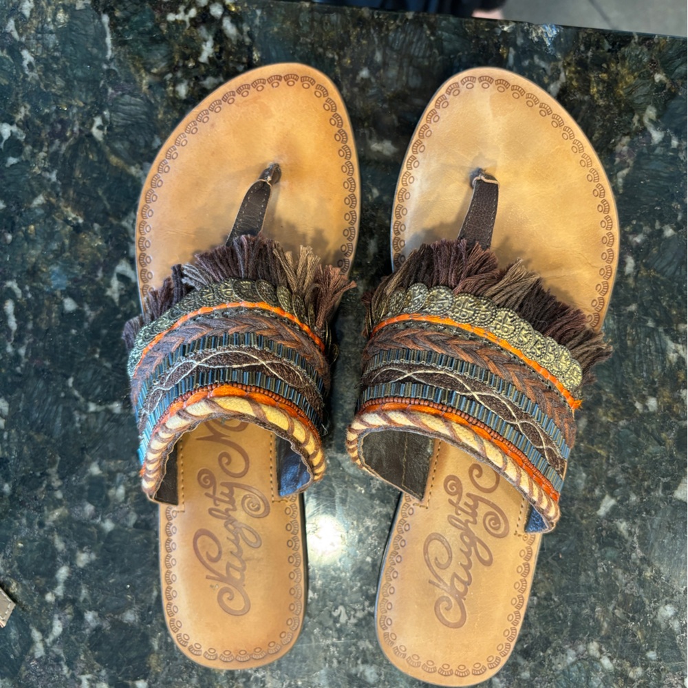 Naughty Monkey boho sandals size 10